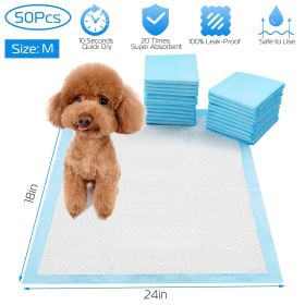 50 Pcs per Set Dog Training Pads Puppy Pee Pads Potty-Train 24x18In