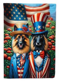 All American Belgian Tervuren House Flag Large Porch Sleeve Decorative Outside Yard Banner Artwork Wall Hanging, Polyester