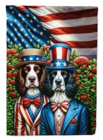 All American English Springer Spaniel House Flag Large Porch Sleeve Decorative Outside Yard Banner Artwork Wall Hanging, Polyester