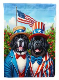 All American Newfoundland House Flag Large Sleeve Decorative Outside Yard Banner Artwork Wall Hanging, Polyester, House Size, Multicolor