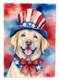 Labrador Retriever Patriotic American House Flag Large Porch Sleeve  Decorative Outside Yard Banner Artwork Wall Hanging, Polyester, House Size