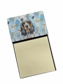 Blue Roan & Tan English Cocker Spaniel Coworker Watercolor Sticky Note Holder Refillable Dispenser Desk Accessory 3x3 Pad Gift