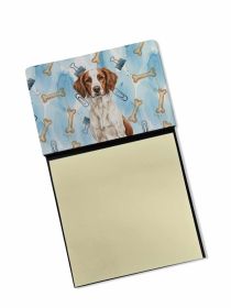 Liver and White Brittany Coworker Watercolor Sticky Note Holder Refillable Dispenser Desk Accessory 3x3 Pad Gift