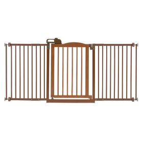 One Touch Gate Extension (Option: Touch Gate II Wide in Brown)