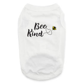 Bee Kind Dog Shirt (Color: White, size: X-Small)