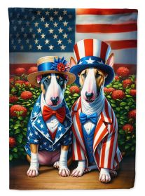 All American English Bull Terrier House Flag Large Porch Sleeve Pole Decorative Outside Yard Banner Artwork Wall Hanging, Polyester (Default: Default)