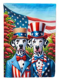 All American Dalmatian House Flag Large Porch Sleeve Pole Decorative Outside Yard Banner Artwork Wall Hanging, Polyester, House Size, Multicolor (Default: Default)