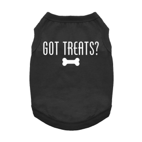 Got Treats Dog Shirt (Color: Black, size: X-Large)