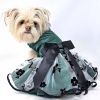 Green and Black Satin Dog Dress