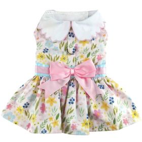 Pastel Meadow Dog Dress with Matching Leash (size: X-Small)