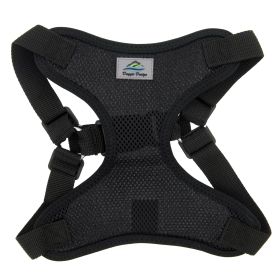 Wrap and Snap Choke Free Dog Harness by Doggie Design (Color: Black, size: large)