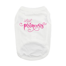 Lil Princess Dog Shirt (Color: White, size: large)