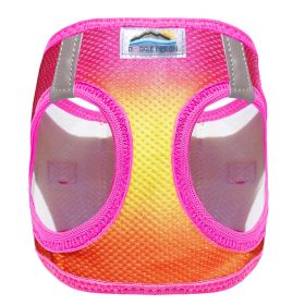 American River Choke Free Dog Harness Ombre Collection (Color: Raspberry Pink and Orange, size: X-Small)