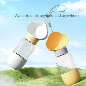 Dog water bottle dog kettle portable dog walking water bottle (colour: Common to cats and dogs, size: Daimeng Pink Small - 350ml)