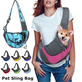 Pet Puppy Carrier S/L Outdoor Travel Dog Shoulder Bag Mesh Oxford Comfort Sling Handbag Tote Pouch (Color: Rose Red, size: S)