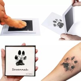 Pet Handprint And Footprint Kit For Dog & Cat; Paw Print Pad Kit; Clean Touch Ink Pad; 3.7 * 2.2 inch (Color: Red, size: pack of 2)
