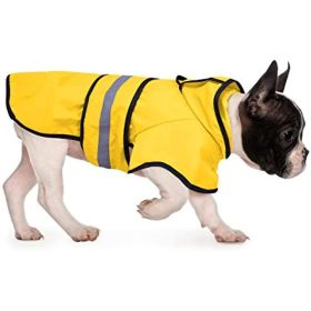 Reflective Dog Raincoat Hooded Slicker Poncho for Small Puppies to X-Large Dogs; Waterproof (Color: Clear, size: large)