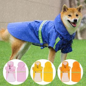 Pet raincoat for up to 4X large and small dogs; waterproof reflective raincoat (colour: Pink, size: M)