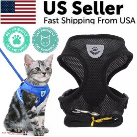 Dog Pet Harness Adjustable Control Vest Dogs Reflective S, M, L, XL Leash (Color: Black, size: XL)